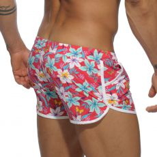 SHORT DE BAIN HAWAIIAN ROUGE  ADS115 - ADDICTED