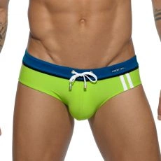 SLIP DE BAIN  VERT SPORT DETAIL BINDING  ADS109 - ADDICTED