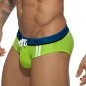 SLIP DE BAIN  VERT SPORT DETAIL BINDING  ADS109 - ADDICTED