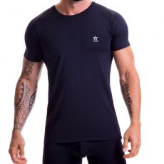 T-SHIRT NOIR BASIC COL ROND MICROFIBRE 0381 - JOR