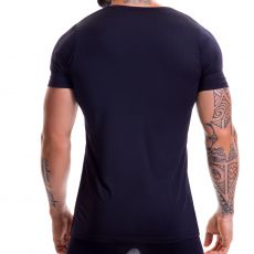 T-SHIRT NOIR BASIC COL ROND MICROFIBRE 0381 - JOR