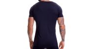 T-SHIRT NOIR BASIC COL ROND MICROFIBRE 0381 - JOR