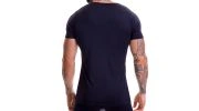 T-SHIRT NOIR BASIC COL ROND MICROFIBRE 0381 - JOR