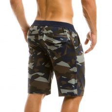 BERMUDA POLYESTER CAMOUFLAGE NAVY 02762  - MODUS VIVENDI