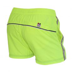 SHORT DE BAIN COURT AXEL JAUNE FLUO LOGO BANDES VERTICALES  - US POLO ASSN