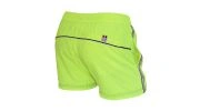SHORT DE BAIN COURT AXEL JAUNE FLUO LOGO BANDES VERTICALES  - US POLO ASSN