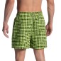 SHORT DE BAIN A DAMIER NOIR ET JAUNE FLUO BLU1660 - OLAF BENZ