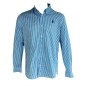 CHEMISE A PETITS CARREAUX BLEU/BLANC - US POLO ASSN