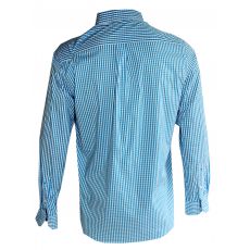 CHEMISE A PETITS CARREAUX BLEU/BLANC - US POLO ASSN