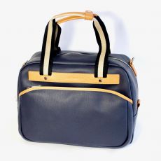 SAC  REPORTER OXFORD EN TOILE ENDUITE BLEUE - CHABRAND