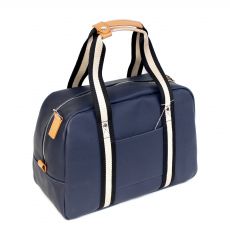 SAC  REPORTER OXFORD EN TOILE ENDUITE BLEUE - CHABRAND