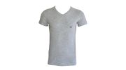 T-SHIRT GRIS COL V  STRETCH COTON BASIC - EMPORIO ARMANI