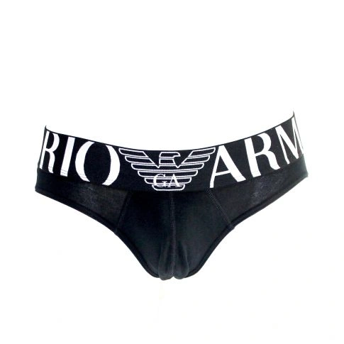 SLIP NOIR STRETCH COTON BASIC - EMPORIO ARMANI SLIP NOIR STRETCH COTON BASIC - EMPORIO ARMANI
