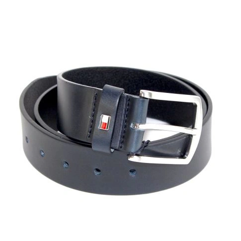 CEINTURE DENTON EN CUIR DE VACHETTE NAVY - TOMMY HILFIGER CEINTURE DENTON EN CUIR DE VACHETTE NAVY - TOMMY HILFIGER