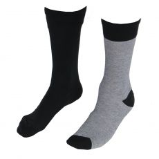 CHAUSSETTES LOT DE 2 - A MOTIF / UNI NOIR - LEVIS