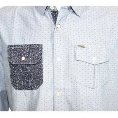 CHEMISE GOLDI BLEU A MOTIFS - KAPORAL