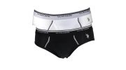 PACK DE 2 SLIPS BASICS BLANC / NOIR  HIP - US POLO ASSN