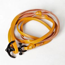 BRACELET YELLOW SNAKE EN CUIR LISSE - YUNSO PARIS