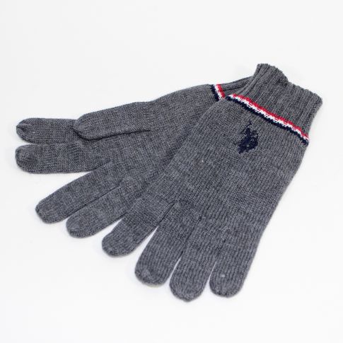 GANTS GRIS TRICOLOR EN LAINE - US POLO ASSN GANTS GRIS TRICOLOR EN LAINE - US POLO ASSN