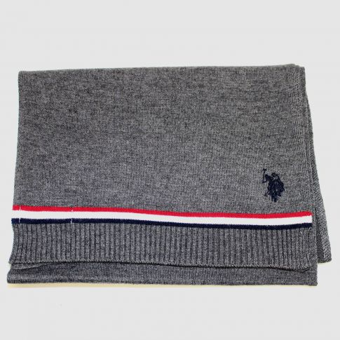 ECHARPE GRISE TRICOLOR EN LAINE - US POLO ASSN ECHARPE GRISE TRICOLOR EN LAINE - US POLO ASSN