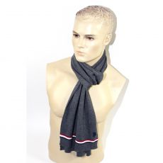 ECHARPE GRISE TRICOLOR EN LAINE  - US POLO ASSN