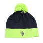 BONNET MARINE EN LAINE AVEC POMPON VERT - US POLO ASSN BONNET MARINE EN LAINE AVEC POMPON VERT - US POLO ASSN