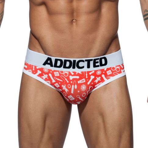 SLIP MICROFIBRE SEXUAL SMAS ROUGE  AD623 - ADDICTED