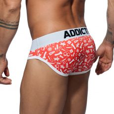 SLIP MICROFIBRE SEXUAL SMAS ROUGE  AD623 - ADDICTED