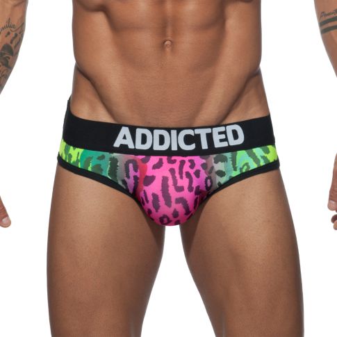 SLIP MICROFIBRE BITCH VERT  AD589 - ADDICTED