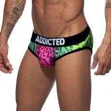 SLIP MICROFIBRE BITCH VERT  AD589 - ADDICTED
