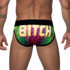 SLIP MICROFIBRE BITCH VERT  AD589 - ADDICTED