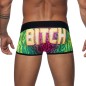 BOXER MICROFIBRE BITCH VERT  AD590 - ADDICTED