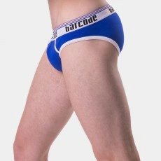 SLIP YOUNES BLEU ROYAL ET BLANC - BARCODE