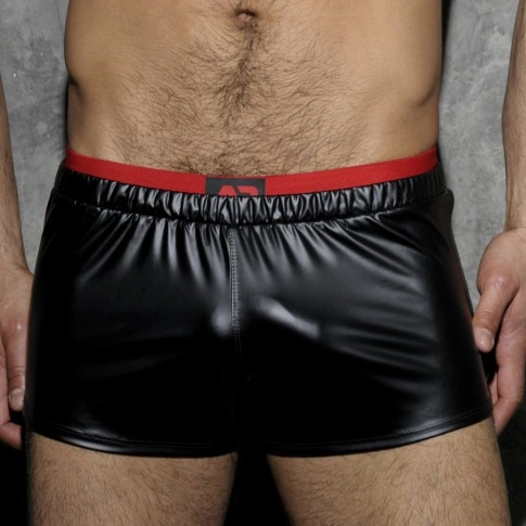SHORT FETISH RUB CEINTURE ROUGE ADF50 - ADDICTED