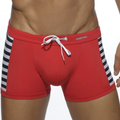 BOXER DE BAIN ROUGE COLORED SAILOR ADS107 - ADDICTED