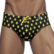 SLIP BAIN STAR PRINTED NOIR AD135 - ADDICTED
