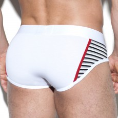 STRIPE MIX BRIEF ROUGE UN230 - ES COLLECTION