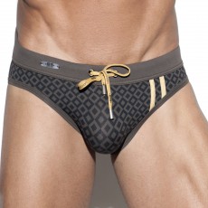 SLIP DE BAIN MATT GOLD BRIEF MARRON 1824 – ES COLLECTION