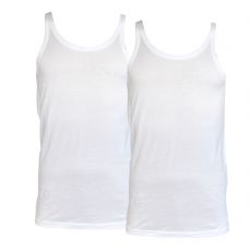 PACK DE 2 DEBARDEURS BLANC BASIC EAGLE - EMPORIO ARMANI