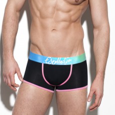 BOXER DIGITAL WAISTBAND NOIR EN MODAL UN258 - ES COLLECTION