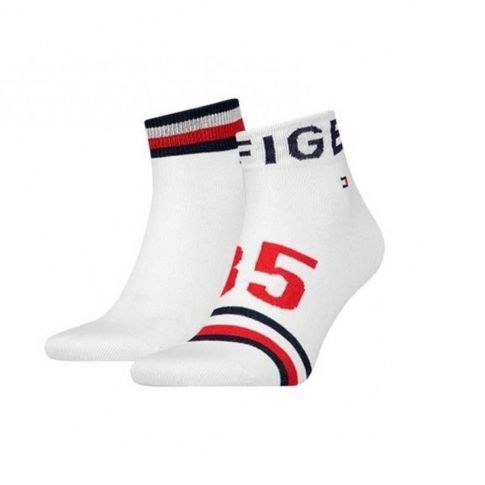 PACK DE 2 CHAUSSETTES QUARTER BLANCHES 382004001 - TOMMY HILFIGER