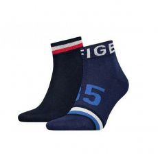PACK DE 2 CHAUSSETTES QUARTER NAVY 382004001-322 - TOMMY HILFIGER