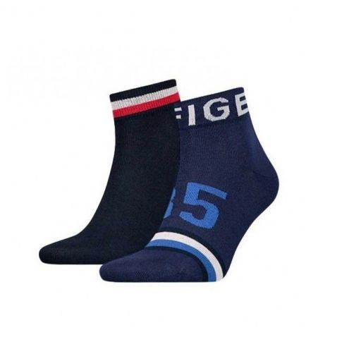 PACK DE 2 CHAUSSETTES QUARTER NAVY 382004001-322 - TOMMY HILFIGER