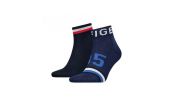 PACK DE 2 CHAUSSETTES QUARTER NAVY 382004001-322 - TOMMY HILFIGER