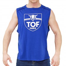 T-SHIRT SANS MANCHES POWER BLEU ROYAL TS00026C-BR - TOF PARIS