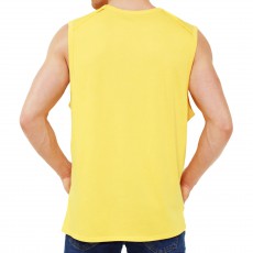 T-SHIRT SANS MANCHES POWER JAUNE TS00026C-J - TOF PARIS