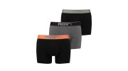 LOT DE 3 BOXERS LIFESTYLE SUEDED COTTON NOIR ET GRIS - PUMA