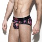 SLIP FLOWERY NOIR UN250 - ES COLLECTION SLIP FLOWERY NOIR UN250 - ES COLLECTION