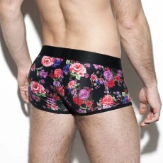 BOXER FLOWERY NOIR UN251 - ES COLLECTION