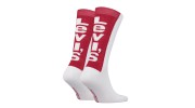 PACK DE 2 PAIRES DE CHAUSSETTES REGULAR CUT BLANCHES ET ROUGES - LEVIS